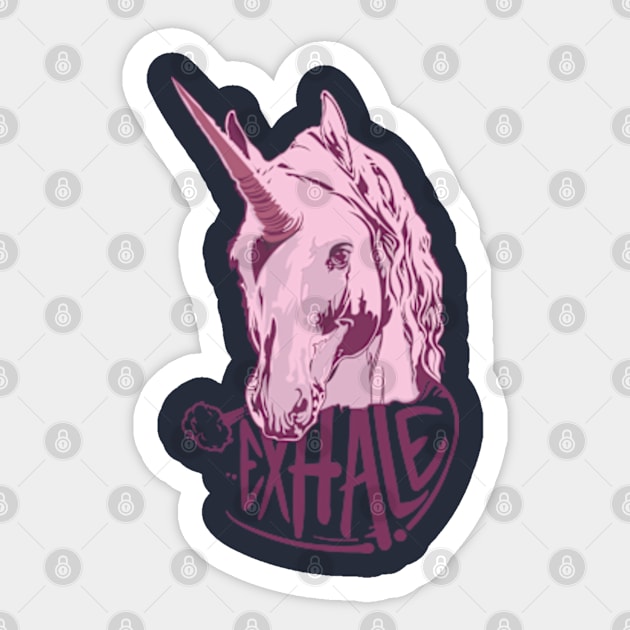 Exhale Sticker by Frajtgorski